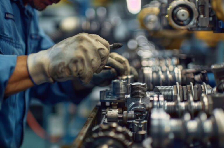 Handwerker repariert ein Auto